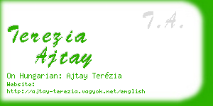 terezia ajtay business card